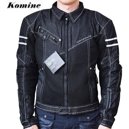 Komine JK 006 Motorcycle Jackets Jeans Summer Mesh Breathable Motocross Moto Motorcycle Protective Jacket Mens Outdoor Riding
