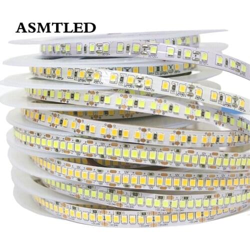 DC12V DC24V Flexible LED Strip Light SMD 2835 120leds/m 180leds/m 240leds/m IP20 Not Waterproof tape diode ribbon Light 5m/lot