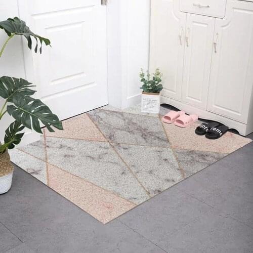 Ins Style Floor Mats Carpet Kitchen Mat Bathroom Mat Hallway Doormat Cuttable Non-slip Entrance Doormat Indoor PVC Mats Carpet