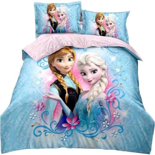Frozen Elsa Anna 3d Printed bedding set for girls bedroom decor single twin size bedspreads duvet covers bed sheets pillow sham