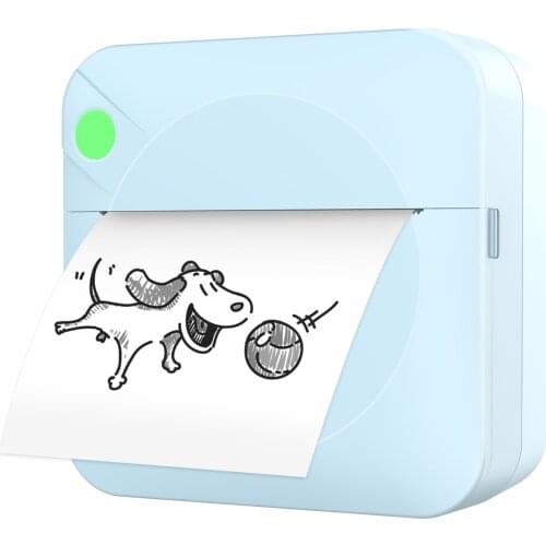 Mini Pocket Photo Printer Portable Thermal Printing Machine 203DPI BT Connection Receipt Instant Printer 57*30mm Android iOS