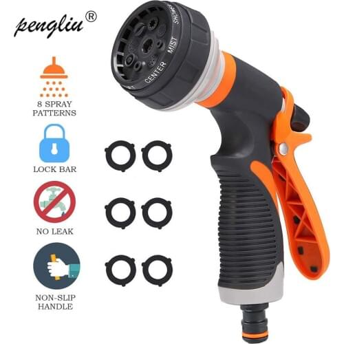 New 8 Patterns Spray Lawn Watering Multifunction Car Wash High Pressure Durable Hand-held Tools Hose Sprinkle Nozzle Garden 2019
