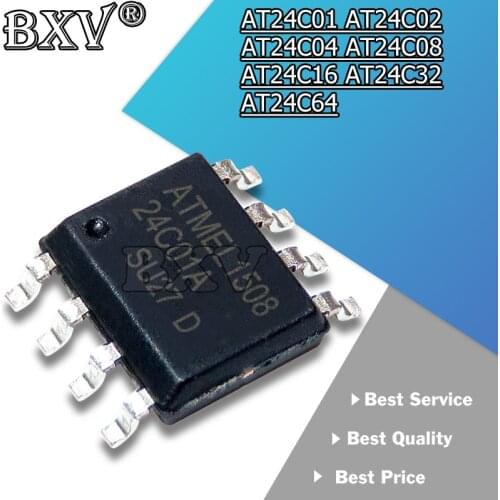 10pcs/lot AT24C02 24C02 SOP8 EEPROM memory SMD