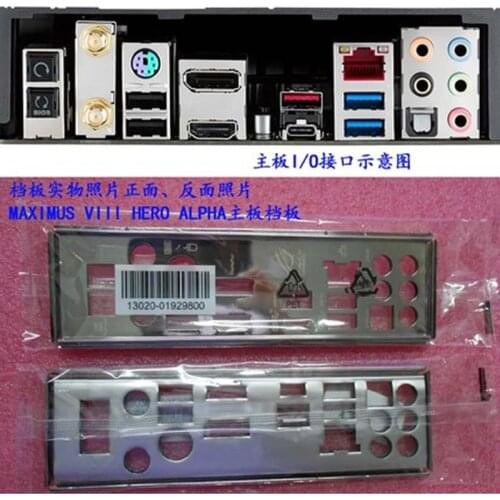 Original IO I/O Shield Back Plate BackPlate BackPlates Blende Bracket For ASUS MAXIMUS VIII HERO ALPHA M8HA