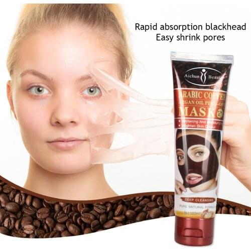 LAIKOU Coffee & Argan Shrink Pores Tearing Mask Whitening Moisturizing Deep Cleaning Blackhead Remover Face Mask Skin Care