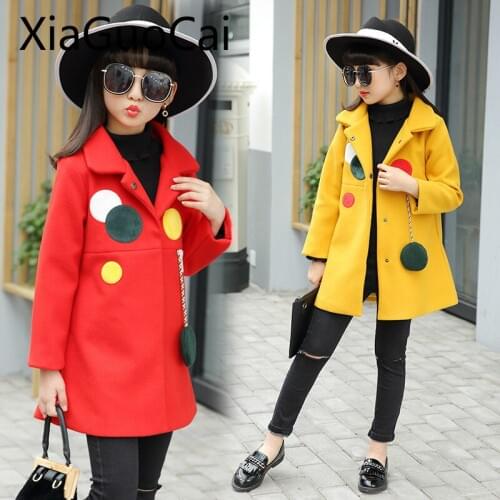 Girls' Coat 2018 New Childrens Autumn and Winter Cashmere Coats Warm Fashion Korean Wild Woolen Coats