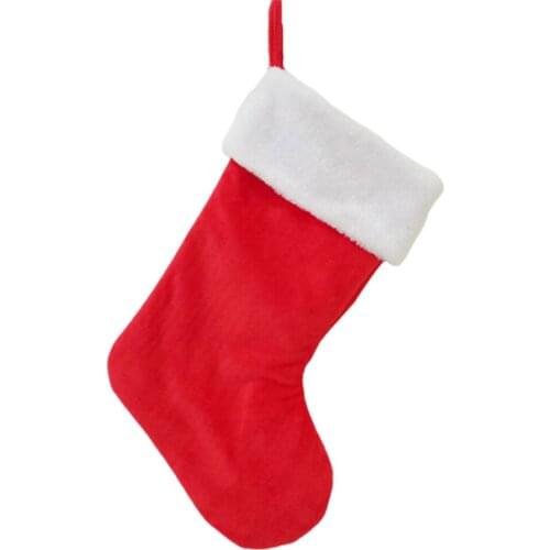 Christmas Stocking Party Decoration Velvet Xmas Stocking For Holding Gift Santa Claus Candy Present Bag