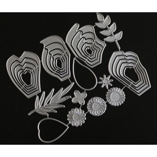 SCD1128 Flower Metal Cutting Dies For Scrapbooking Stencils DIY Album Cards Decoration Embossing Folder Craft Die Cuts Tools New
