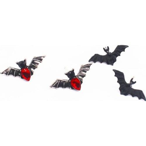 Gothic Dark Bat Studs Earrings For Women Men Punk Hip Hop Fashion Cool Tredny Animal Earrings Statement Jewelry Gifts New 2021