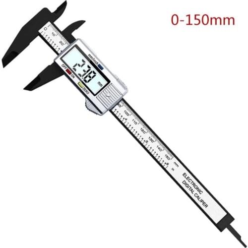 0-100mm 150mm LCD digital vernier caliper micrometer size electronic carbon fiber