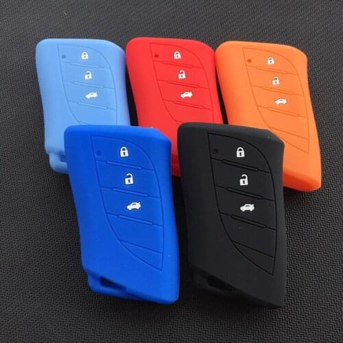 Silicone car key cover case for lexus LC LS ES es200 250 260 300h 2018 3button smart key