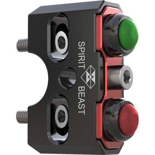 Spirit Beast Universal Motorcycle Light Switch Assembly Motorbike Handlebar Spotlight Control On-Off Switch Box Lighting Control