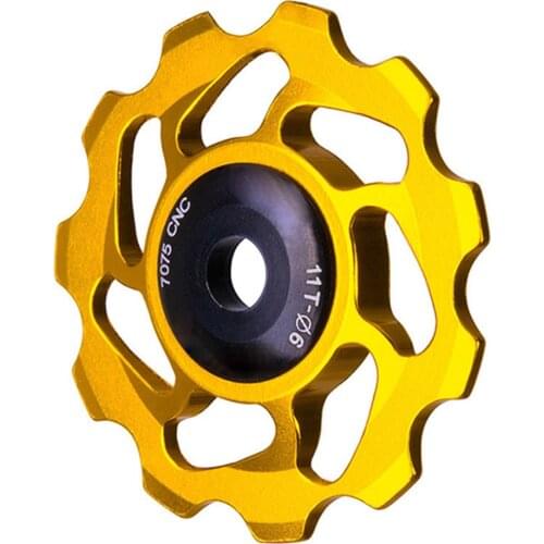 11T Bicycle Rear Derailleur Jockey Wheel Ceramic Bearing Pulley CNC Road Bike Guide Roller ZJ55