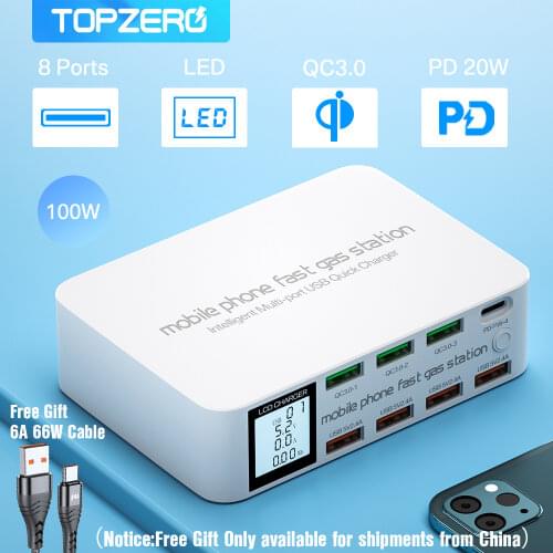 Fast USB C Charger Station With 3 Ports Quick Charge USB Charger Ports, USBC Type C PD Fast Charge adapter for iPhone Table more