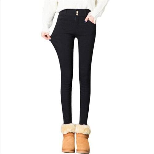 2018 Autumn Winter Women Leggings Casual Thicken Velet Female Skinny Pants Warm Outerwear Leggings High Waist Plus Size 3XLQ1099
