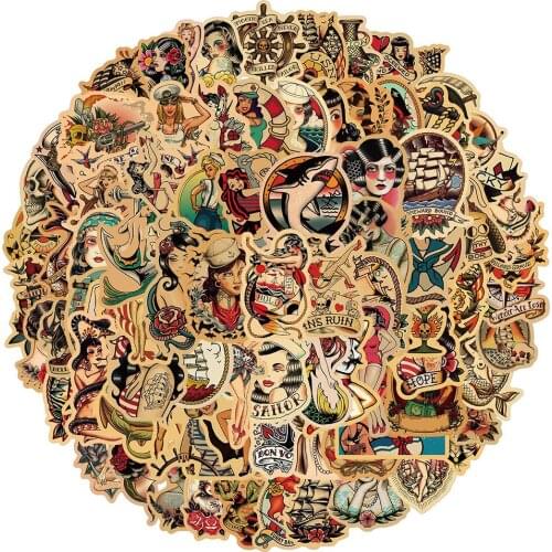 10/50/100PCS Europe and America Retro Girl Pin Up Girl Stickers Decoration Stationery Sticker For Laptop Phone Motorcycle Bike