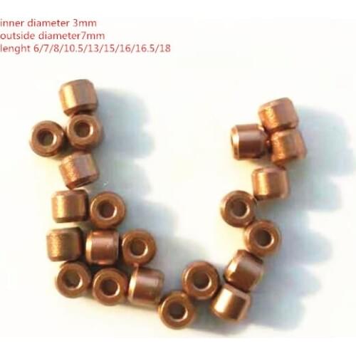 10pcs/lot 3mm small bearing Copper brass bushing guide sleeve Precision mini Oil bearing