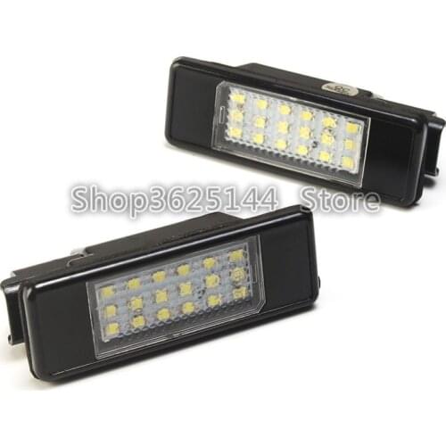 2pcs 18 SMD car led license plate light lamp For Peugeot 106 1007 207 307 308 3008 406 407 508 607