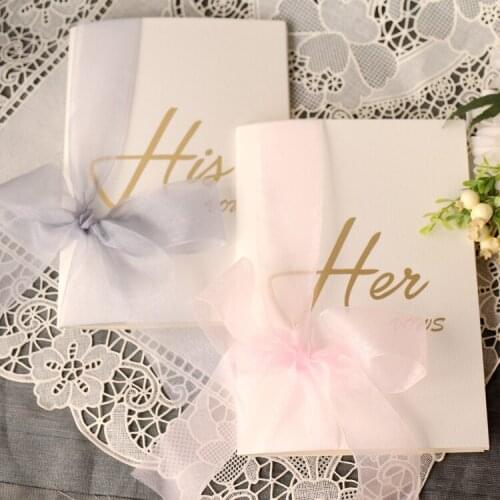 2pcs Wedding Vows Card Ins Fengsen Retro Korean European Style Bride and Groom Wedding Oath Book Speech Handwritten Card