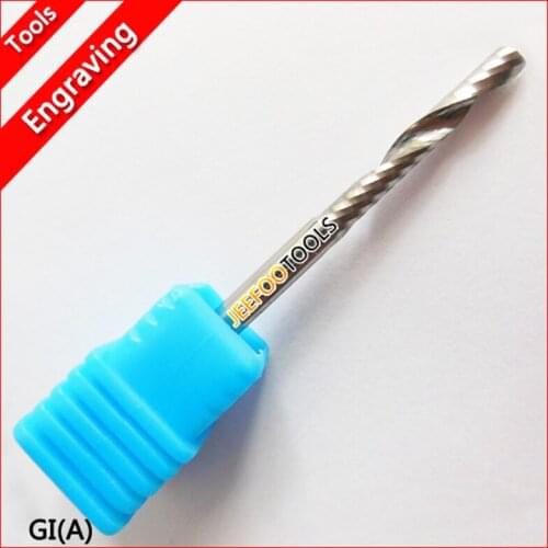 3.175*22mm Single Flute CNC Milling Tools, Engraving Cutters, Wood Carving Bits, Drill Blade for Cutting MDF, Acrylic, Plastic