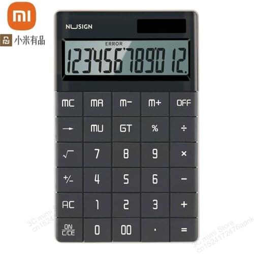 4-color original xiaomi mijia calculator 12-bit dual power flat panel button ABS computer for arithmetic office
