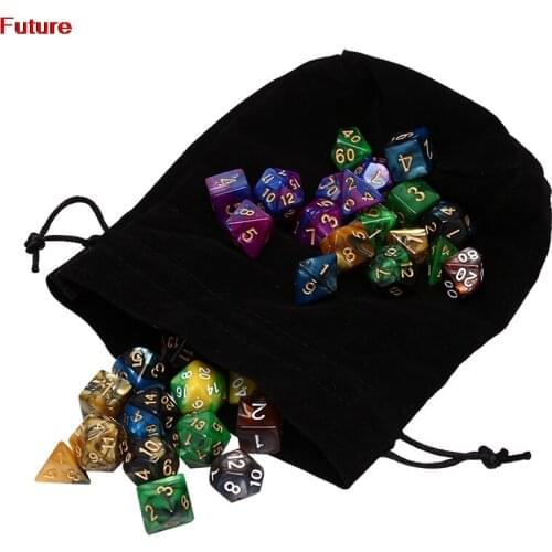 49 multi-color Game Dice double-sided Dice DND RPG MTGD4 D6 D8 D10 D％D12 D20 Double Color Dice With Bag