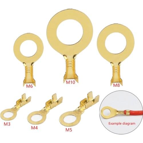 50PCS 100PC 200PCS/packs DJ431 round terminal O-type lug round lug connection nose copper nose