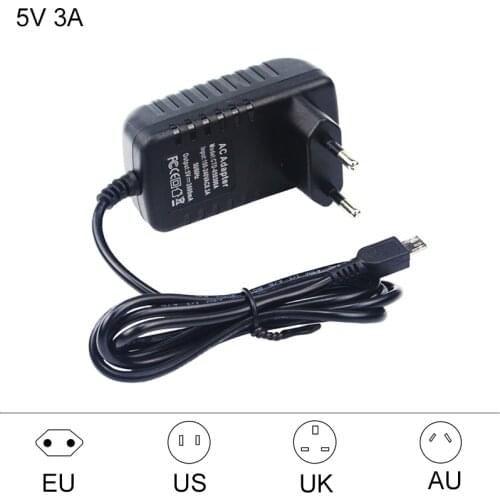 Raspberry Pi 3 Power Adapter 5V 3A DC Power Supply EU US UK AU Power Charger Micro USB Port for RPI 3 for Nvidia Jetson Nano