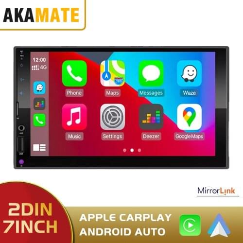 2din 7'' Car Radio MP5 Player MP3 Player Apple Carplay Android Auto Bluetooth FM Car Audio Support Micphone For Universal Car