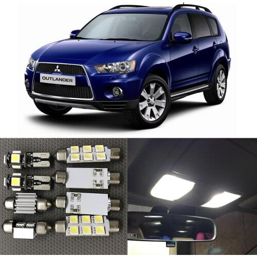 11pcs White Bulb LED Car Light Interior Kit For 2006 2007 2008 2009 2010 2012 Mitsubishi Outlander Map Dome Trunk Glove Box Lamp
