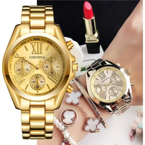 Gold Watch Women Luxury Wrist Watch Multi Dial Rose Gold Silver Waterproof Stainless Steel Watchband Dress Clock zegarek damski