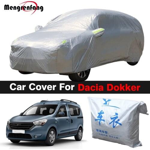 Full Car Cover For Dacia Dokker 2012-2021 Outdoor Sun Shade Anti-UV Rain Fog Snow Protection Cover Dust Proof