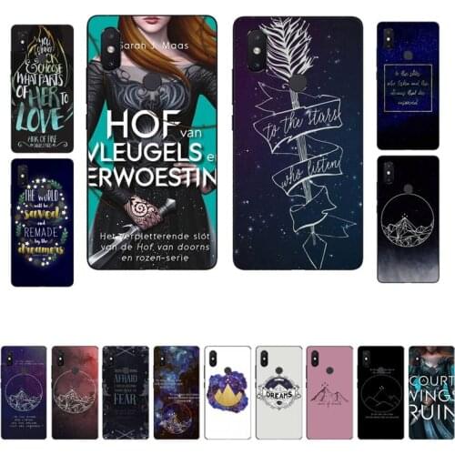 FHNBLJ A Court of Mist and Fury Sarah J Maas Phone Case for Xiaomi mi 8 9 10 lite pro SE 5 6 X max2 3 mix2 F1