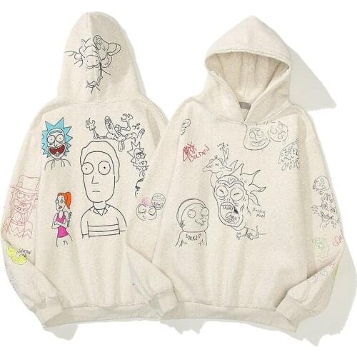 Graffiti Print Hoodies Harajuku Streetwear Long Sleeve Pullover Autumn 2021 Casual Women Oversize Loose Hoodies Sweatshirts