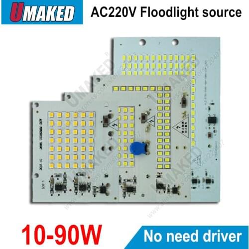 Real watt 10W 20W 30W 50W AC 220V PCB smd integrated IC driver, PCB No need driver,driverless PCB board direct to ac 220v