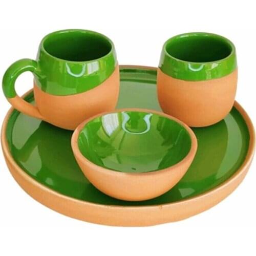 Avanos Earth Turkish Coffee cup Dish Lokum Water Set Earth Handmade Glazed Nevsehir Ceramic Tableware Presentation Colorful