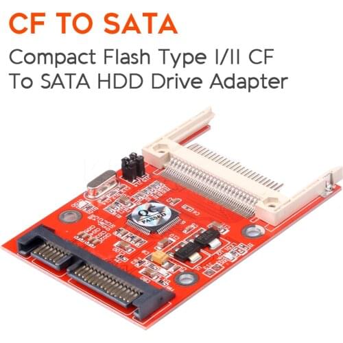 Kebidu CF To Sata Converter Compact Flash Memory Card 2.5 22Pin Converter Adapter Serial ATA HDD Hard Disk Card