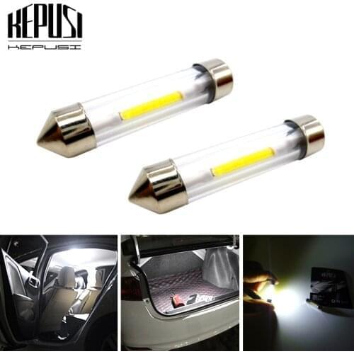 2x C5W Festoon Car LED Bulb C10W 31mm 36mm 39mm 41mm Auto Interior Dome Lamp Reading Light License Plate Lamp White