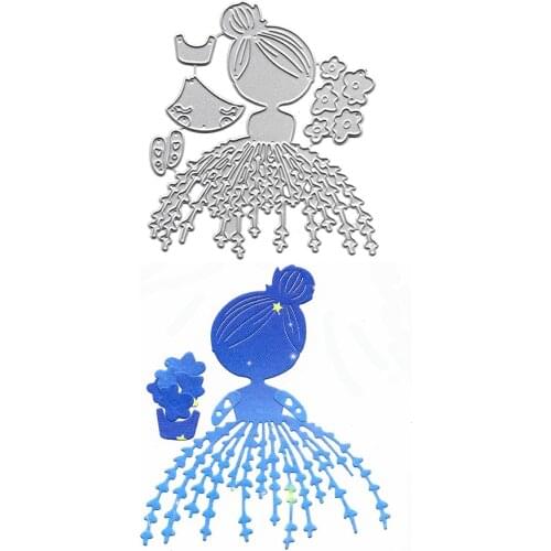 Girl Dies Metal Cartoon Princess Cutting Dies Scrapbooking Card Making Album Decor DIY Craft Embossing Folder Die Cut Templates