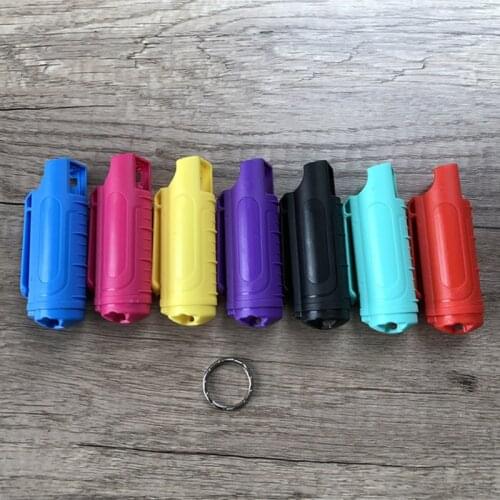 20ml EDC Reusable Pepper Spray Tank Bottle Plastic Case Emergency Empty Box Spray Shell with Key Ring keychain Portable