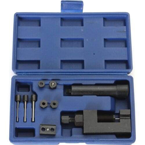 Motorcycle 4 Pins Chain Cutter Breaker Splitter Riveting Tool Rivet Repair Set for Chain 415/420/428/520/525/530/630 Motorbike
