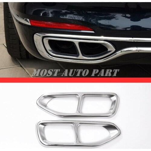 Stainless Exhaust Muffler Tail Pipe Cover Trim For BMW 7 Series 730li 740li 750li 2016-2021 2pcs Car accesories Car decoration