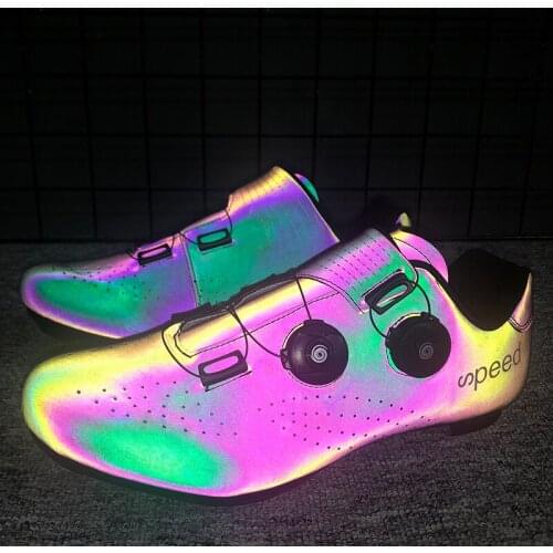 2019 new road bike riding shoes ultra light non-slip wear-resistant professional self-locking shoes outdoor sports fluorescent b