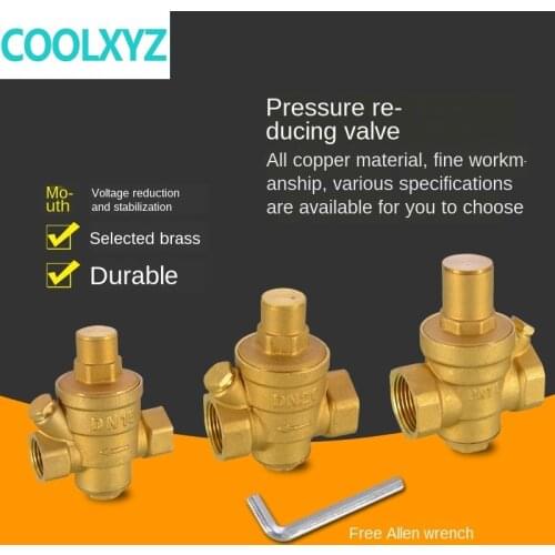 Water pressure reducing valve water pipe pressure reducing valve 1/2IN 3/4IN 1IN net water heater home regulator valve thickened