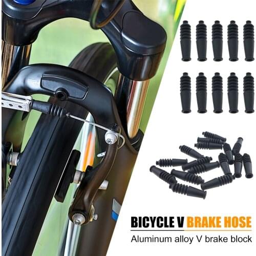 50pcs Rubber Bicycle V Brake Hose MTB Cycling Dustproof Cover Braking System Line Protection Sleeve