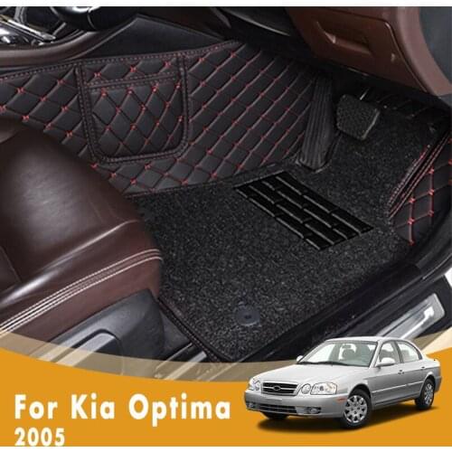 RHD Luxury Double Layer Wire Loop Car Floor Mats For Kia Optima 2005 Carpets Foot Pads Custom Car Styling Interior Accessories
