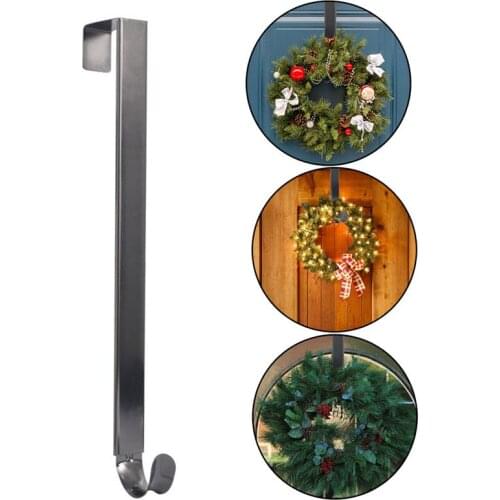 Christmas Wreath Hanger Retractable Metal over the Door Wreath Holder Hook