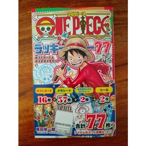 Hand signed Eiichiro Oda autographed book ONE PIECE +16 postcards J-POP 122018