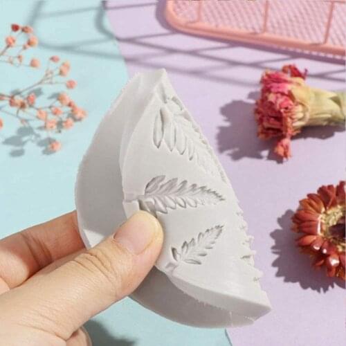 Fern Leaf Silicone Mold 3D DIY Fern Leaf Silicone Cake Chocolate Fondant Pastry Baking Tool Mold Cupcake Kitchen Tools Flex X5M3
