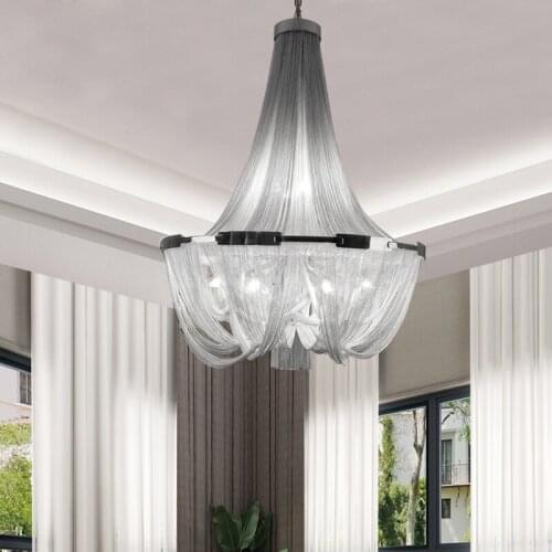 Nordic Modern Chandelier Jump Floor Villa Dining Room Living Room Hanging Lamp Hotel Engineering Sales Department Lobby Lighting
